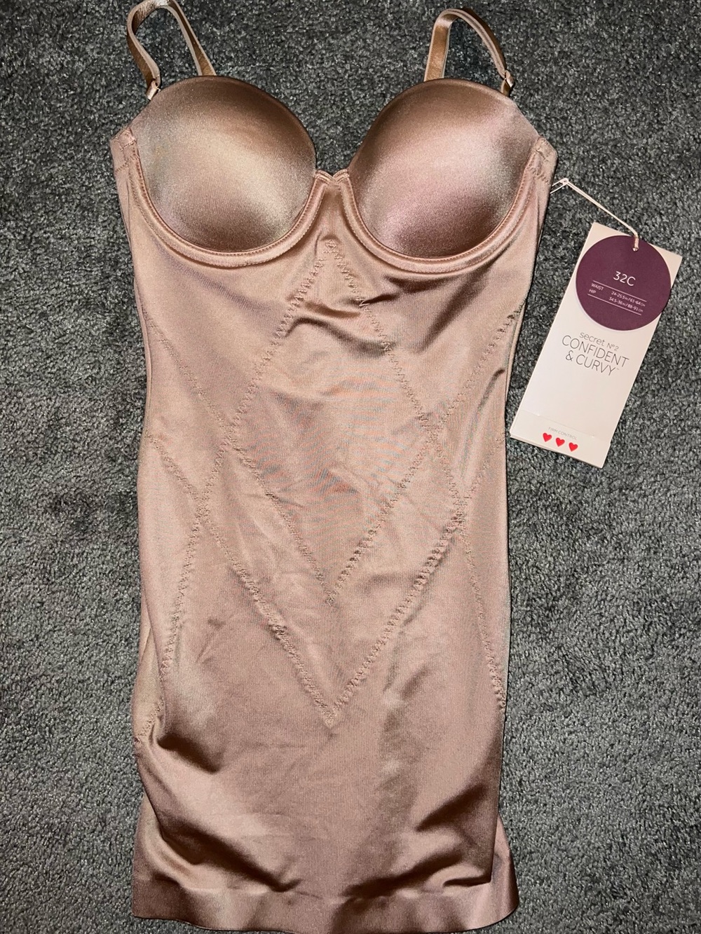 Victoria's Secret Shaping Slip Dress in Taupe